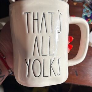 Rae Dunn Cream Mug That's All Yolks